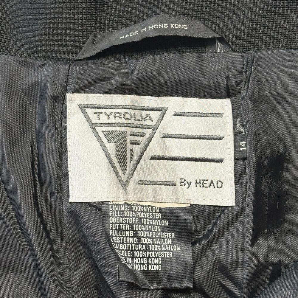 Vtg Tyrolia By Head Women’s Ski Bibs Size 14 Black Snow Overalls - Picture 7 of 7